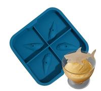 Yhsioaklo Moule à glace en silicone 3D en forme de requin | Plateau amusant en forme de requin mignon pour faciliter la glace, l'eau et les boissons | Moule en silicone flexible pour réfrigérateur