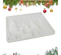 Yhsioaklo Moule D'arbre De Noël En Silicone | Pour Ornements En Ciment De Table - Moule De Demoulding Pour Béton Craie Artistes Hobbyistes Décorateurs