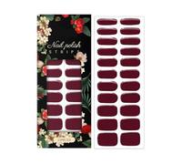 Yhsioaklo Nail Polish Strips - 22 Piece Stick On Nail Polish,Press-On Waterproof Long-Lasting Fingernail Art For Halloween Fall Pedicure Home Decor