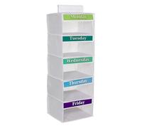 Yhsioaklo Organisateur de Vêtements Jours de la Semaine,Sac d'Organisation de Placard à 5 Étagères - Organisateur de Vêtements Hebdomadaire pour,pour Chambre d'Dortoir Scolaire Placard Garde-Robe