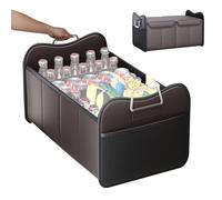 Yhsioaklo Organiseur de coffre de voiture pliable avec couvercle pour SUV, berline, pick-up, voyageurs