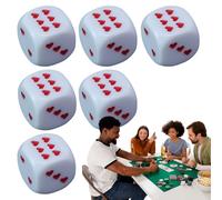 Yhsioaklo Petits dés | Cubes acryliques avec points en forme de cœur | 6 pièces avec bords arrondis pour les cours de mathématiques Collectionner les jeux de table