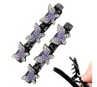 Yhsioaklo Pinces à cheveux tressées papillons,pinces à cheveux tressées - Accessoires de cheveux pour filles et femmes, bijoux tressés | Épingle à cheveux mignonne en forme de bec de canard, pince à