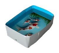 Yhsioaklo Piscine pour Chiots | Baignoire Pliable en PVC Carrée pour Chien | Baignoire Multifonction pour Animaux Chiots Chats Petits Et Moyens