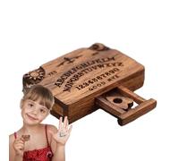 Yhsioaklo - Planche miniature - Planche Ouija miniature en bois avec aiguille planchette - Décoration de table vintage - Pour réunions de famille et soirées conviviales