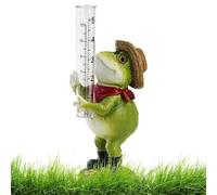Yhsioaklo Pluviomètre d'extérieur | Figurine grenouille décorative en forme | Pluviomètre décoratif pour les amateurs de nature, patio, cour, parterre de fleurs, pelouse, porche, terrasse
