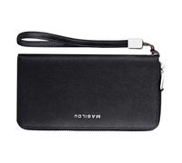 Yhsioaklo Portefeuille de grande capacité 24 emplacements pour cartes de crédit anti-fraude avec fermeture éclair