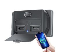 Yhsioaklo Prise d'alimentation dans la voiture, double prise arrière de voiture, pour SUV dans le trafic avec camping-cars et camping ainsi que pour les camping-cars, les camions quotidiens et les