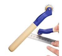 Yhsioaklo Roue de copie, accessoires de, outil robuste avec manche en bois, cutter, motif de pointe, entretoise, perforation, marquage pour tissus, art, cartes, scrapbooking, cuisine, ménage