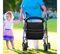 Yhsioaklo Sacs pour fauteuil roulant, accessoires de sac à dos réfléchissants, sac de rangement pratique pour adultes et personnes âgées, hôpital, réhabilitation, shopping en plein air