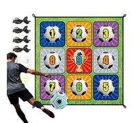 Yhsioaklo Soccer Target Game Jouet avec Tapis Pliable | Jeu interactif de Lancement de Football en Flanelle pour et Adultes, Amusant en intérieur ou en extérieur dans la Cour