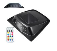 Yhsioaklo Solar Cab Light - 8 Colour RGB Strobe Lamp | 26.5x21x6.5cm Waterproof Roof Marker For Truck SUV | USB Rechargeable, Remote Control, Wireless No Drill, Night Driving Warning