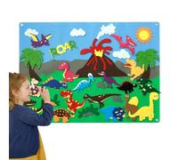 Yhsioaklo Story Boards en feutre pour les d'âge préscolaire | 40,94 X 29,53 pouces Tableau de flanelle pour raconter des histoires d'animaux domestiques | Ensemble d'histoires en feutre de flanelle