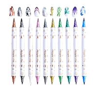 Yhsioaklo Stylos à ongles manucure, stylos graffitis pour ongles, 10 clous artisanaux manucure qui dessinent des stylos, Mère, petite amie des ongles de beauté Solution Doodling pour les voyages,