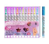 Yhsioaklo Stylos De Peinture À Ongles,12 Couleurs Marqueurs à Pointe Fine pour Dessin - Vernis à Ongles à Séchage Rapide,Pour Manucure DIY à Domicile ou en Salon, pour Femmes, Hommes et Débutants
