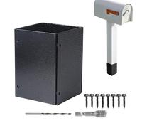 Yhsioaklo Support de Poteau,Pieds Porteurs Réglables pour un Usage Intensif,Couvercle de Base de Poteau en Acier Inoxydable avec Vis | Pour la Balustrade de Terrasse, la Clôture en Bois, la Véranda,