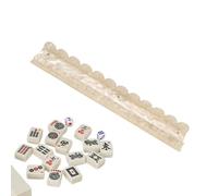 Yhsioaklo Support Mahjong en verre acrylique antidérapant ondulé et magnétique - Porte-pions Majiang avec curseur - Pour voyages, soirées de jeu, fêtes, clubs, réunions de