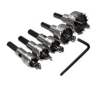 Yhsioaklo Trousse De Scies Cloche | 5 Pièces Forets De Forage Haute Vitesse Résistants À L'usure,Mèche à Percer - Pour L'installation De Serrures Et Le Travail De La Tôle, Usage Intérieur Pour