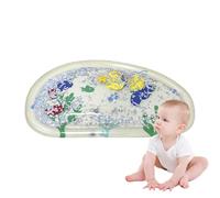 Yhsioaklo Tummy Time Mat | Tapis de jeu aquatique, jouet sensoriel gonflable avec créatures marines flottantes, développement moteur, exercice du temps du ventre pour garçon et fille, berceau à