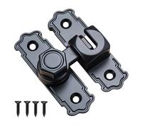 Yhsioaklo Verrou de porte à 90 degrés, serrure coulissante pour portes de grange - Renfort résistant à la corrosion pour armoire, salle de bain, clôtures, garage, portes extérieures