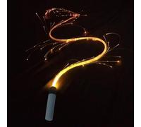 Yhsioaklo Whips LED | PMMA Whip de Danse à Batterie réutilisable avec 4 Modes d'éclairage Variables | Whip à Fibre Optique incarnable à 360 degrés pour Danser, fêtes, Montre la Nuit