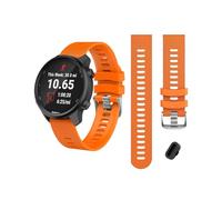 YHSITFNG Bracelet de rechange compatible avec montre connectée Garmin Forerunner 245, 20 mm pour Vivoactive 6/Vivoactive 5, Venu/Venu SQ + bouchon anti-poussière (orange)