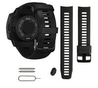 YHSITFNG Bracelet de rechange en silicone souple pour montre connectée Instinct Esports/solaire/marée/tactique (Noir)