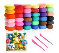 YHSKJCD Pate a Modeler, 36 Couleurs Argile Autodurcissante pour Enfants, Pate à Modeler Douce et Ultra légère, Cadeau Jouet pour Garçons et Filles âgés de 3 à 12 ans