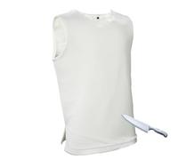 YhsPkAh Gilet Anti-Coupures Dissimulé De Niveau 4, Gilet De Protection Complète, Résistance Aux Coups De Couteau Et Aux Coupures, Doux, Respirant Et Léger White-XL