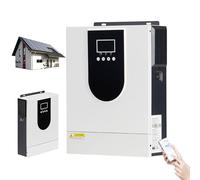 YhsPkh Onduleur Solaire Hybride 2kw/3,2kw, Chargeur Hybride Hors Réseau 12v/24v-220v, Avec Contrôleur De Charge Solaire Mppt 80a, Pour Camping-Car, Maison,3200W