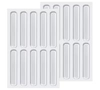 YHT Lot de 20 coussinets transparents en silicone pour meubles, verre, tables et portes, 63 mm de long, pour portes d'armoire, tiroirs, cadres photo, petits appareils électroménagers
