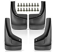 YHTAUTO Lot de 4 bavettes garde-boue de rechange pour Chevrolet Silverado 1500 2500 HD 3500 Tahoe & GMC Yukon Sierra, avec fusées avant et arrière gauche droite, noir