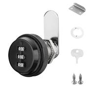 YHTCC Cadenas à came, 25 mm, noir pour placard, serrure à combinaison | Verrou d'armoire pour la sécurité de la boîte d'armoire, tiroir, boîte aux lettres, serrures de casier de meubles