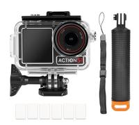 YHTSPORT Boîtier étanche Compatible avec DJI Osmo Action + poignée Flottante + 6 Inserts Anti-buée + Pince de Montage Rapide