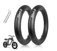 YHTSPORT Chambre À Air 20x4 pour Fat Bike Electrique, 2 Chambre A Air 20 Pouces, Chambres À Air avec Valve Schrader de 32 mm, Chambres à Air pour Fat Bike/Vélos Électriques/Vélo VTT