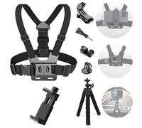 YHTSPORT Harnais de Support de Poitrine, Sangle de Fixation Poitrine pour Téléphone Portable, Fixation Chesty Compatible avec Gopro DJI Osmo et Autres Caméra d'action