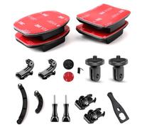 YHTSPORT Support de Fixation Adhésif Incurvé et Plat, 16 Pièces Fixation Attache Adhésif 3M Sticker, Fixation de Casque pour Gopro et Autres Caméras d'action