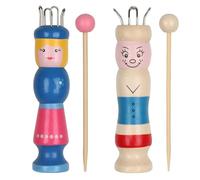 Yhuasia 2 Pièces Tricotin Manuel, Tricotin, Aiguilles à Tricoter, Kit De Bricolage Pour Enfants, Kit De Tricot, Pour La Laine, l'Apprentissage, Le Bricolage, l'Artisanat (Modèle C)