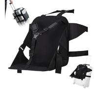 Yhuasia Siège de valise pour enfants, voyage portable et pliable, bagage à main avec siège pour tout-petits, Noir, 3.8 cm x 34
