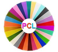 YhuiCxir 30 Couleurs Recharges de Stylo 3D Basse Température 1,75 mm PCL Filament pour Crayon 3D 90 Mètres au Total Compatible avec Filapen Stylo d'Impression 3D (Stylo 3D non Inclus)