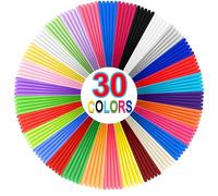 YhuiCxir Recharges de Filament pour Stylo 3D, 30 Couleurs, 1,75 mm PLA Fils
