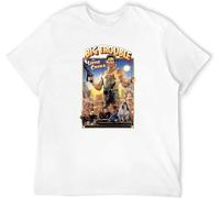 YHUYVCSAWM Big Trouble in Little China T Shirt Top Kurt Russell Film Movie Retro Vintage White Manches Courtes(3X-Large)