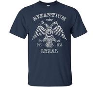YHUYVCSAWM Byzantium Imperialis Eagle Roman Empire Medieval History Europe Tshirt Black Manches Courtes(XX-Large)