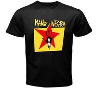 YHUYVCSAWM DuPu Mano Negra Manu Chao Men's Black T-Shirt Manches Courtes(Large)
