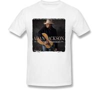 YHUYVCSAWM Men's Alan Jackson Precious Memories Vol. II T-Shirt White Manches Courtes(XX-Large)