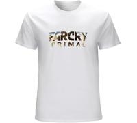 YHUYVCSAWM Men's Farcry Primal Geek Cotton T-Shirt White Manches Courtes(Medium)