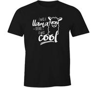 YHUYVCSAWM Men's I Was a Llama Before it Was Cool Fun Shirt Lama Shirt Manches Courtes(Large)