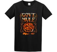 YHUYVCSAWM Men's Summer T-Shirt Gov't Mule Soft and Light Black Manches Courtes(XX-Large)