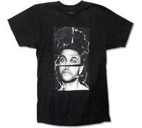YHUYVCSAWM Men's Weeknd Cut Beauty Behind The Madness Black T Shirt New Starboy XO Manches Courtes(X-Large)