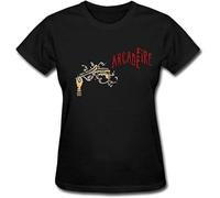 YHUYVCSAWM mixia Women's Arcade Fire Funeral T-Shirt Manches Courtes(Small)